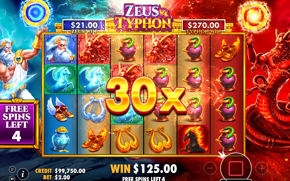 Free Spins round with the special reel set