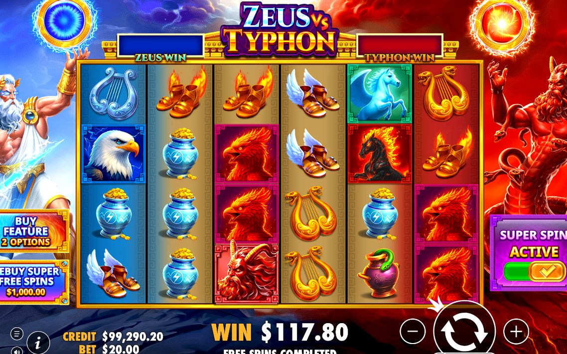 Base Game 6x4 grid with the Zeus and Typhon sides